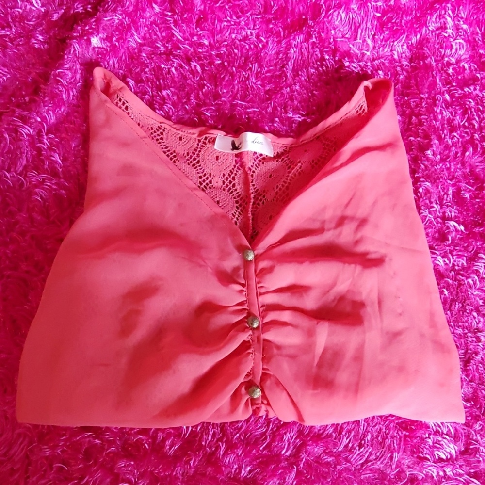 Coral crop top